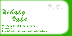 mihaly vald business card
